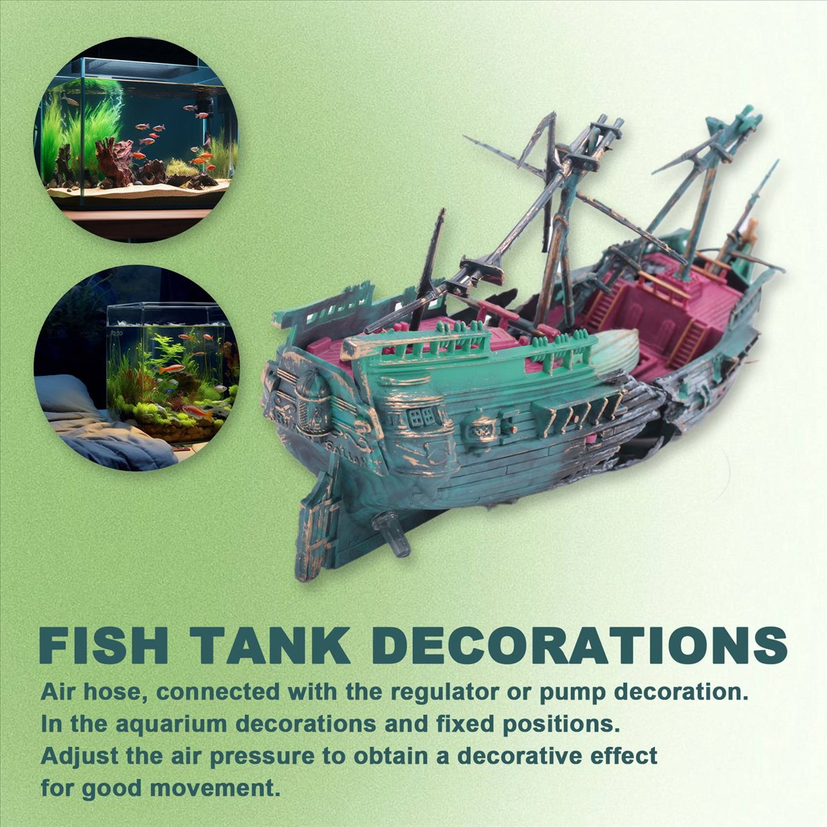 Aquarium Decor - 【ABFS】Duży zestaw dekoracyjny do akwarium w